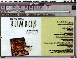 Scrreenshot of Rumbos Web Page